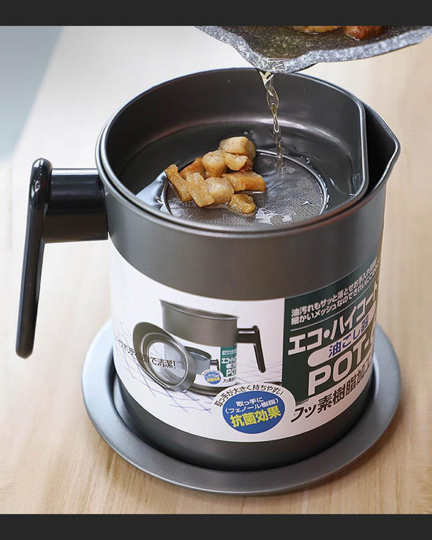 Stainless steel oil filter container storage tank can filtered 2L