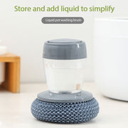 Kitchen soap dispensing push-type palm brush multifunctional cleaning brush