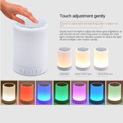 Portable Wireless Bluetooth Speaker Mini Player Touch Pat Light Colorful LED Night Light Bedside Table Lamp for Better Sleeps