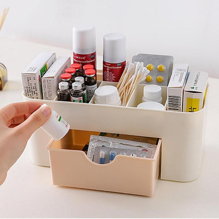 Multi-Purpose Drawer Plastic 6 Mesh Cosmetics Jewelry Storage Boxes Stationery Containers