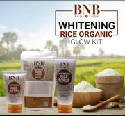 BNB Brightening Rice Extract Bright & Glow Kit 3 in 1