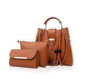 3pcs womens leather handbag