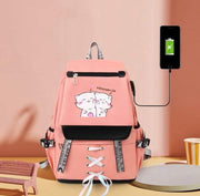 4pcs trendy bagpack for girls