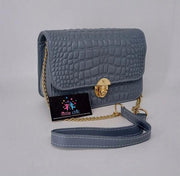 Stylish crocodile texture cross body bag