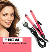 2 In 1 Hair Straighter & Curler