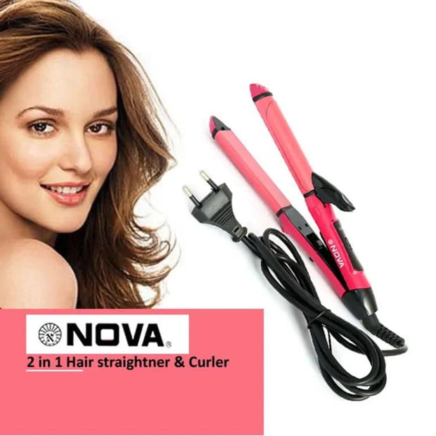 2 In 1 Hair Straighter & Curler