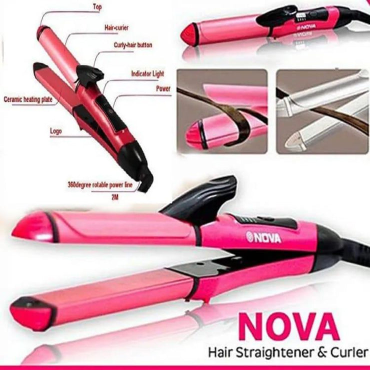 2 In 1 Hair Straighter & Curler