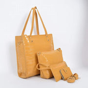 4pcs leather handbag