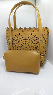 2pcs leather handbag