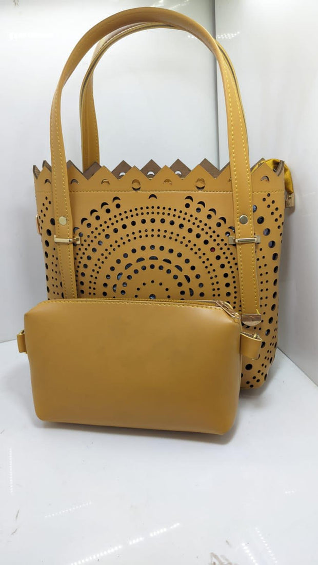 2pcs leather handbag