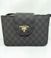 Flap Open Leather Shoulder Bag