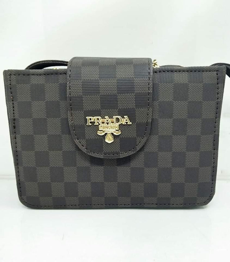 Flap Open Leather Shoulder Bag