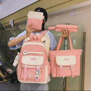 4Pcs/set girls Backpacks