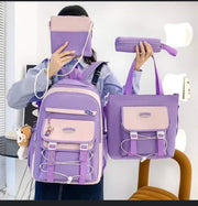 4Pcs/set girls Backpacks