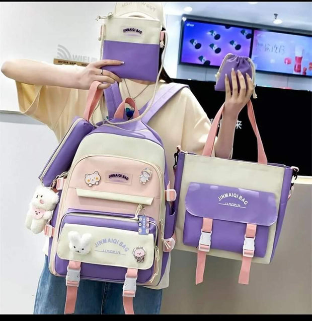 4Pcs/set girls Backpacks