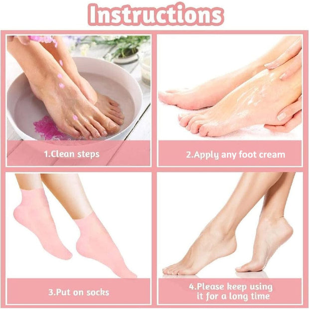 Silicone Gel Moisturizing Socks Pair