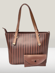 2 PCs leather hand bag set