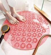 Silicone Bathroom Non-Slip Massage Floor Matt ( Random Colors )