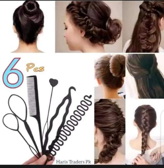 Hairstyle Braiding Tools Pull-through Hair Needle Dispenser Hair Comb