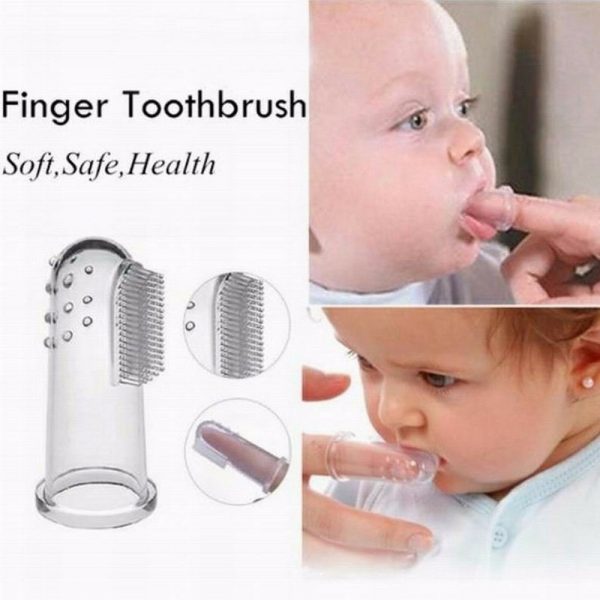 Kids Silicone Tongue Brush and Theether ( Pack of 2)