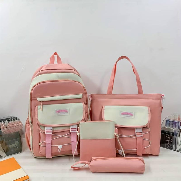 4Pcs/set girls Backpacks