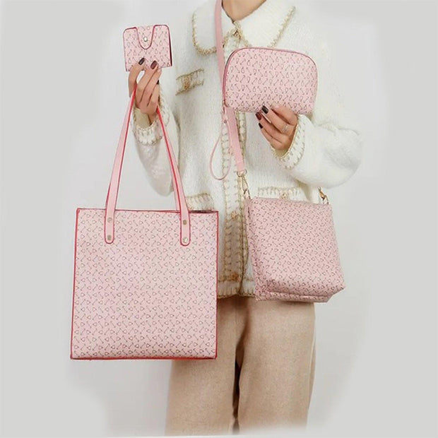 Elegent 4pcs leather handbag