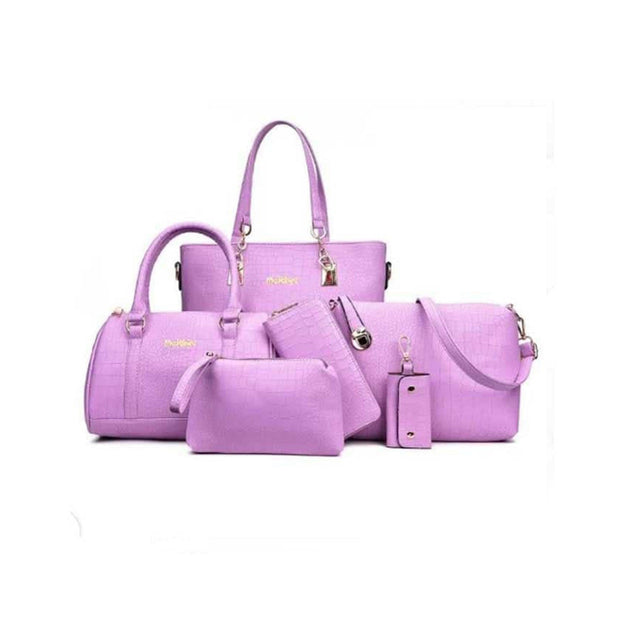 6pcs leather handbag